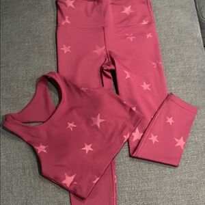 GAP Pink Star Print Activewear Set